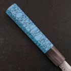 Sujihiki Silver Steel #3 Nickel Damascus Buffalo Turquoise Handle 270mm-[Musashi]-[Japanese-Kitchen-Knives]