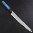 Sujihiki Silver Steel #3 Nickel Damascus Buffalo Turquoise Handle 270mm-[Musashi]-[Japanese-Kitchen-Knives]