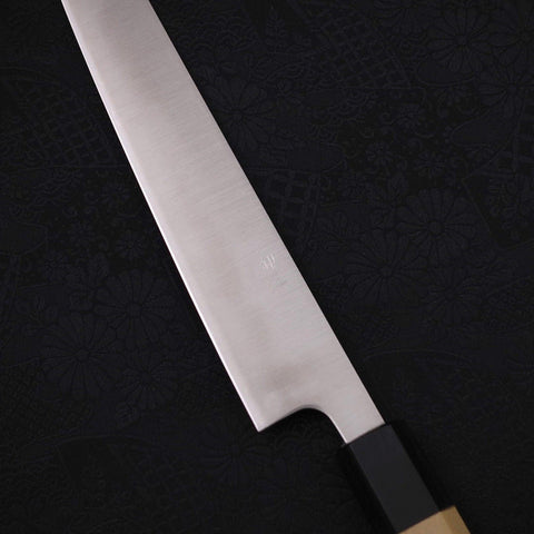 Sujihiki Silver Steel #3 Polished Buffalo Magnolia Handle Handle 240mm (9.4”)