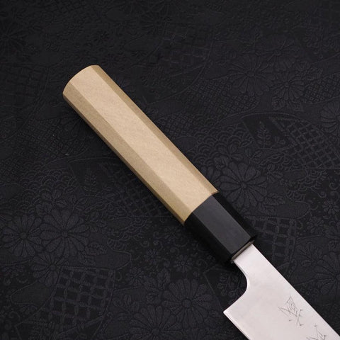 Sujihiki Silver Steel #3 Pulido Mango de Magnolia con Cuerno de Búfalo 240mm