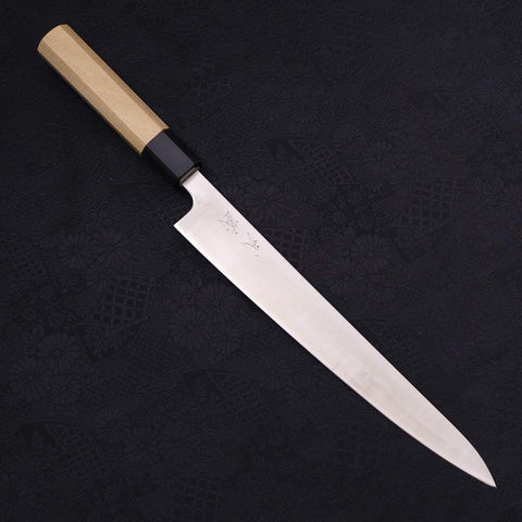 Sujihiki Silver Steel #3 Polished Buffalo Magnolia Handle Handle 240mm (9.4”)