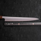 Sujihiki Stainless Clad Blue Super Polished Sumi Urushi Handle 240mm-[Musashi]-[Japanese-Kitchen-Knives]