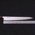 Sujihiki Stainless Clad Blue Super Polished Sumi Urushi Handle 270mm-[Musashi]-[Japanese-Kitchen-Knives]
