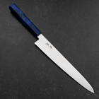 Sujihiki VG-10 Damascus Blue Birch Handle 240mm (9.4”)-[Musashi]-[Japanese-Kitchen-Knives]