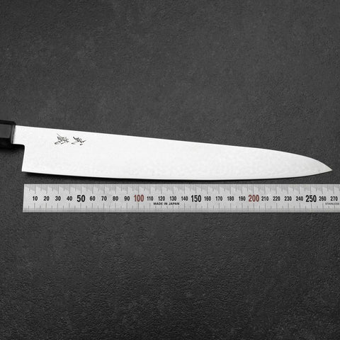 Sujihiki VG-10 Damascus Blue Birch Handle 270mm-[Musashi]-[Japanese-Kitchen-Knives]