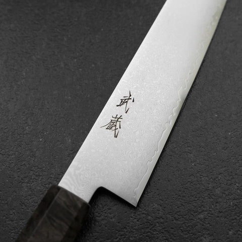 Sujihiki VG-10 Damascus Gray Birch Handle 240mm (9.4”)-[Musashi]-[Japanese-Kitchen-Knives]