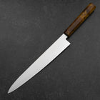 Sujihiki VG-10 Damascus Yellow-Brown Birch Handle 240mm (9.4”)-[Musashi]-[Japanese-Kitchen-Knives]