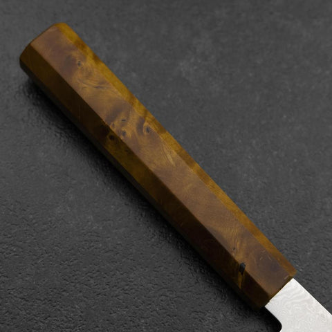 Sujihiki VG-10 Damascus Yellow-Brown Birch Handle 240mm (9.4”)-[Musashi]-[Japanese-Kitchen-Knives]