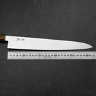 Sujihiki VG-10 Damascus Yellow-Brown Birch Handle 270mm-[Musashi]-[Japanese-Kitchen-Knives]