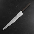 Sujihiki VG-10 Tsuchime Damascus Ashwood Handle 270mm (10.6”)-[Musashi]-[Japanese-Kitchen-Knives]