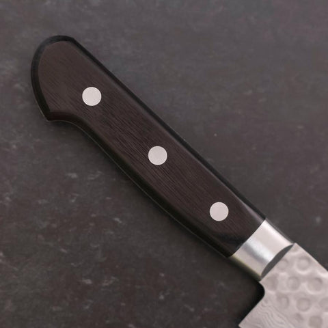 Sujihiki VG-10 Tsuchime Damascus Black Western Handle 245mm-[Musashi]-[Japanese-Kitchen-Knives]