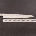 Sujihiki VG-10 Tsuchime Damascus Black Western Handle 245mm-[Musashi]-[Japanese-Kitchen-Knives]
