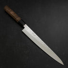 Sujihiki VG-10 Tsuchime Damascus Walnut Handle 240mm-[Musashi]-[Japanese-Kitchen-Knives]