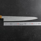 Sujihiki VG-10 Tsuchime Damascus Yaki Urushi Handle 240mm-[Musashi]-[Japanese-Kitchen-Knives]