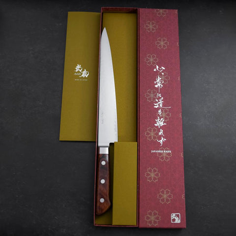 Sujihiki VG-5 Tsuchime Western Handle 240mm (9.4”)-[Musashi]-[Japanese-Kitchen-Knives]