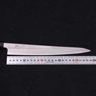 Sujihiki White Steel #1 Stainless Clad Buffalo Magnolia Handle 240mm-[Musashi]-[Japanese-Kitchen-Knives]