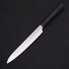 Sujihiki White Steel #2 Super Polished Buffalo Ebony Handle 170mm-[Musashi]-[Japanese-Kitchen-Knives]