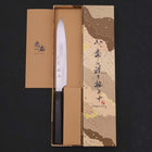 Sujihiki White Steel #2 Super Polished Buffalo Ebony Handle 170mm-[Musashi]-[Japanese-Kitchen-Knives]