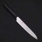 Sujihiki White Steel #2 Super Polished Buffalo Ebony Handle 170mm-[Musashi]-[Japanese-Kitchen-Knives]