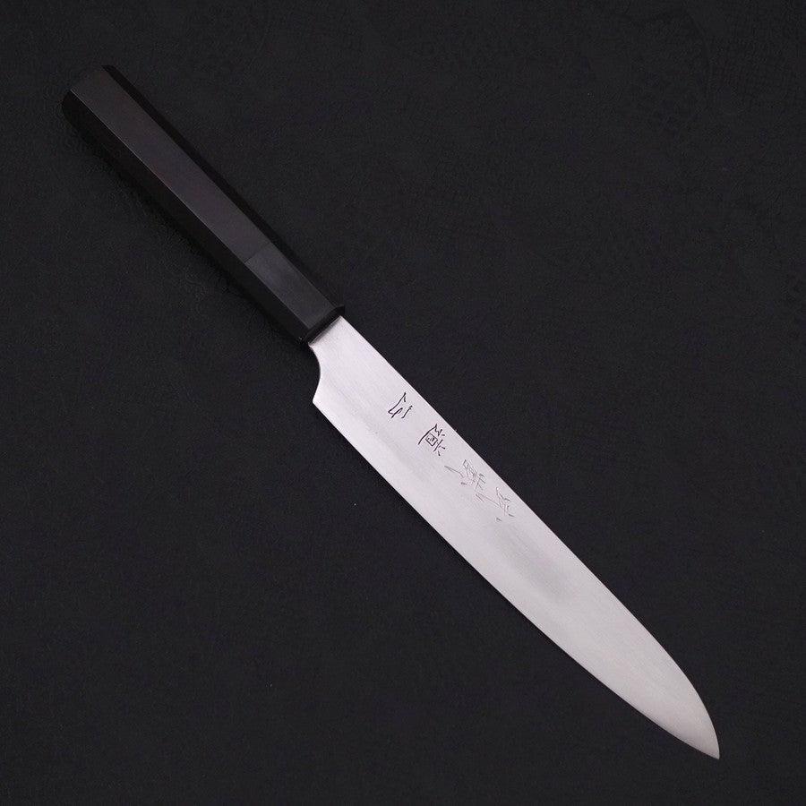 Sujihiki White Steel #2 Super Polished Buffalo Ebony Handle 170mm-[Musashi]-[Japanese-Kitchen-Knives]