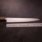 Sujihiki 440C Nashiji Damascus Mirror White Urushi Handle 240mm-[Musashi]-[Japanese-Kitchen-Knives]