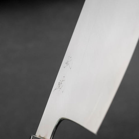 Sushikiri White Steel #2 Hon-Kasumi Buffalo Magnolia Handle 240mm-[Musashi]-[Japanese-Kitchen-Knives]