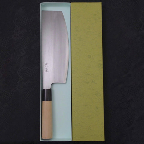 Sushikiri White Steel #2 Kasumi Mango de Magnolia con Cuerno de Búfalo 240mm