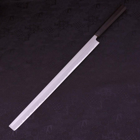 Takohiki Stainless Clad Blue Steel #2 Buffalo Ebony Handle 360mm-[Musashi]-[Japanese-Kitchen-Knives]
