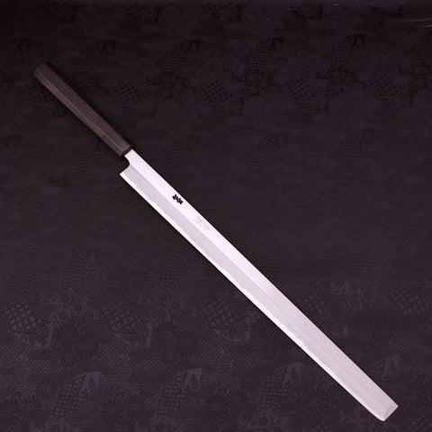 Takohiki Stainless Clad Blue Steel #2 Buffalo Ebony Handle 360mm-[Musashi]-[Japanese-Kitchen-Knives]