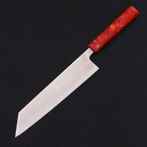 Tsushima Knife Kiritsuke VG-10 Damascus Ocean Red Handle 210mm-[Musashi]-[Japanese-Kitchen-Knives]