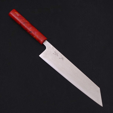 Tsushima Knife Kiritsuke VG-10 Damascus Ocean Red Handle 210mm-[Musashi]-[Japanese-Kitchen-Knives]