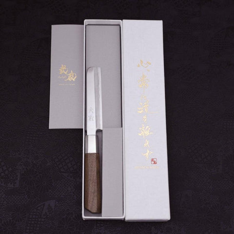 Unagi Silver Steel #3 Walnut Handle 105mm-[Musashi]-[Japanese-Kitchen-Knives]