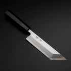 Unagisaki (Edo) Blue Steel #1 Hon-Kasumi Buffalo Ebony Handle 150mm (5.9”)-[Musashi]-[Japanese-Kitchen-Knives]