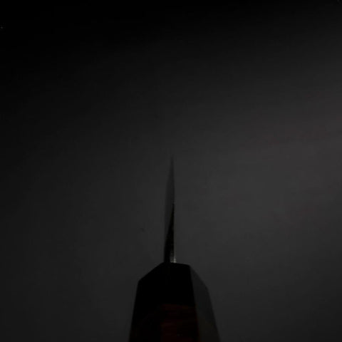 Unagisaki (Edo) Blue Steel #2 Hon-Kasumi Buffalo Ebony Handle 150mm (5.9”)