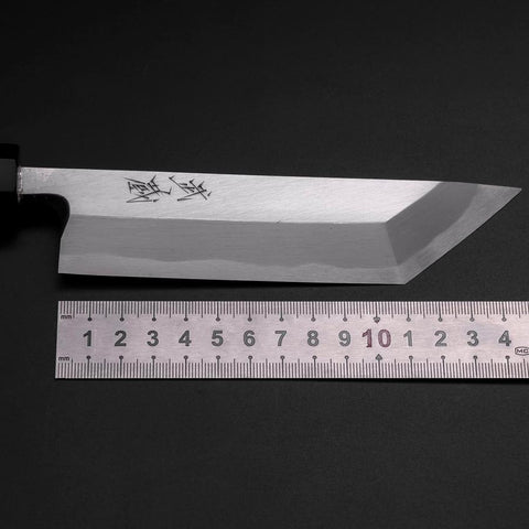 Unagisaki (Edo) Blue Steel #2 Hon-Kasumi Buffalo Ebony Handle 150mm (5.9”)