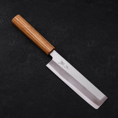 Usuba SK Steel Kasumi Oak Handle 150mm-[Musashi]-[Japanese-Kitchen-Knives]