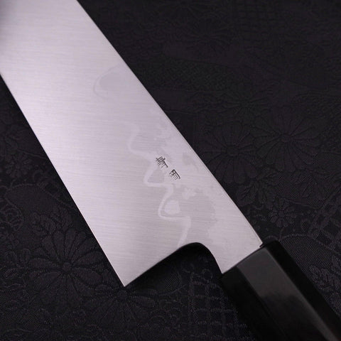 Usuba(Kanto) Blue Steel #2 Suminagashi Mango de Ébano con Cuerno de Búfalo 180mm