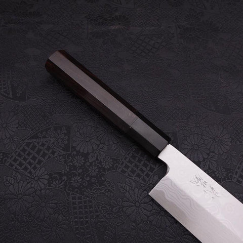 Usuba(Kanto) Blue Steel #2 Suminagashi Mango de Ébano con Cuerno de Búfalo 180mm