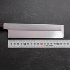 Usuba(Kanto) Honyaki Silver Steel #3 Mirror Ebony Handle 180mm-[Musashi]-[Japanese-Kitchen-Knives]
