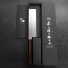 Usuba(Kanto) Honyaki Silver Steel #3 Mirror Ebony Handle 180mm-[Musashi]-[Japanese-Kitchen-Knives]