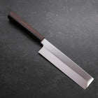 Usuba(Kanto) Honyaki Silver Steel #3 Mirror Ebony Handle 180mm-[Musashi]-[Japanese-Kitchen-Knives]
