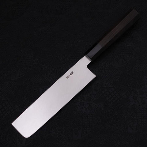 Usuba(Kanto) Honyaki Silver Steel #3 Mirror Finish Buffalo Ebony Handle 180mm (7”)
