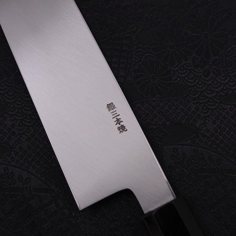 Usuba(Kanto) Honyaki Silver Steel #3 Mirror Finish Buffalo Ebony Handle 180mm (7”)