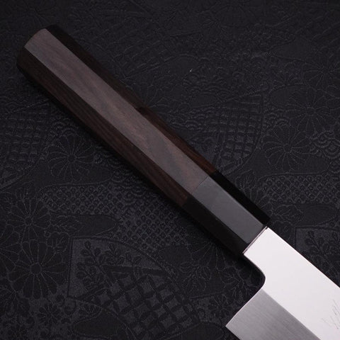 Usuba(Kanto) Honyaki Silver Steel #3 Mirror Finish Buffalo Ebony Handle 180mm (7”)