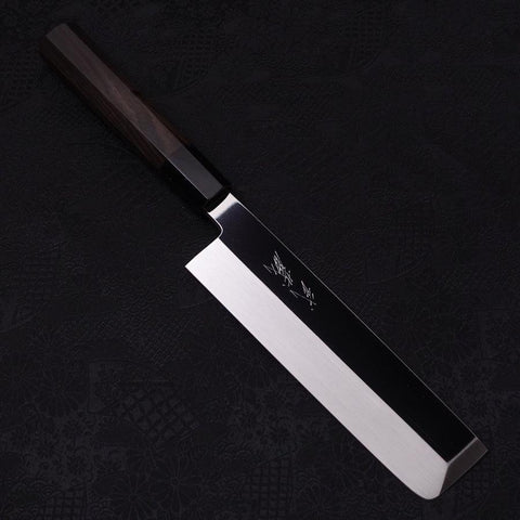 Usuba(Kanto) Honyaki Silver Steel #3 Mirror Finish Buffalo Ebony Handle 180mm (7”)