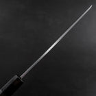 Usuba(Kanto) White Steel #2 Kasumi Buffalo Ebony Handle 165mm (6.5”)-[Musashi]-[Japanese-Kitchen-Knives]