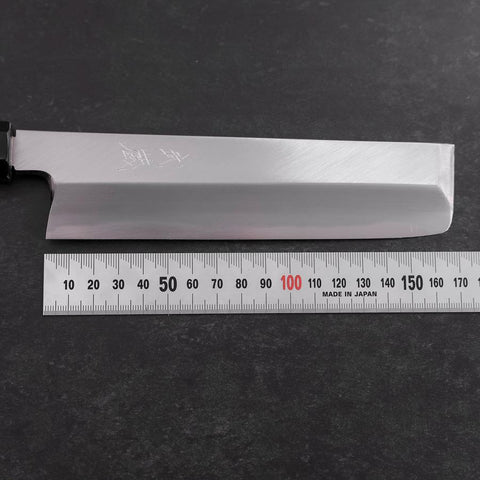 Usuba(Kanto) White Steel #2 Kasumi Mango de Ébano con Cuerno de Búfalo 165 mm