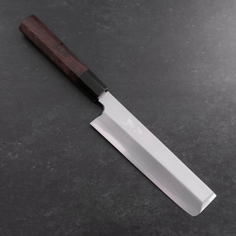 Usuba(Kanto) White Steel #2 Kasumi Mango de Ébano con Cuerno de Búfalo 165 mm