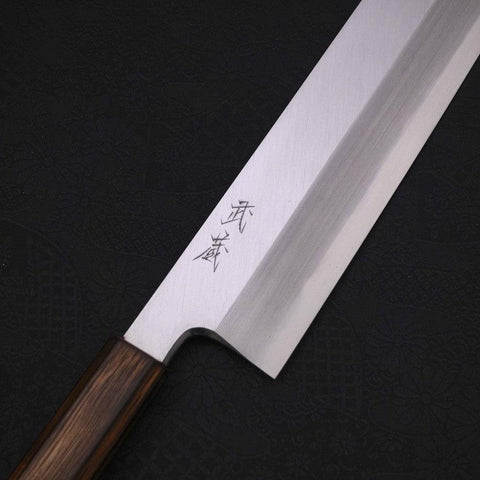 Usuba(Kanto) White Steel #2 Kasumi Sumi Urushi Handle 210mm-[Musashi]-[Japanese-Kitchen-Knives]