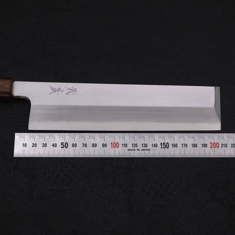 Usuba(Kanto) White Steel #2 Kasumi Sumi Urushi Handle 210mm-[Musashi]-[Japanese-Kitchen-Knives]
